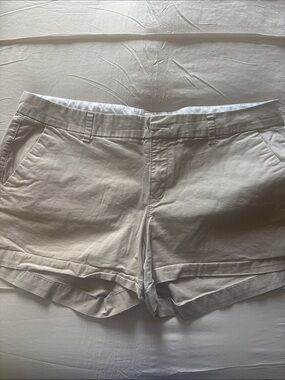 Women’s khaki Cotton Blend Casual Shorts